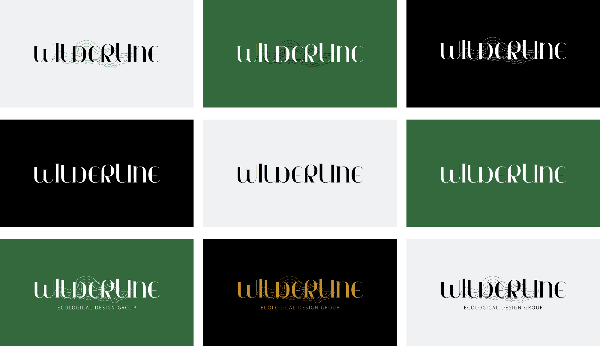 Modern logo design variations for Wilderline