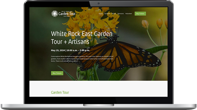 White Rock East Garden Tour Event web design
